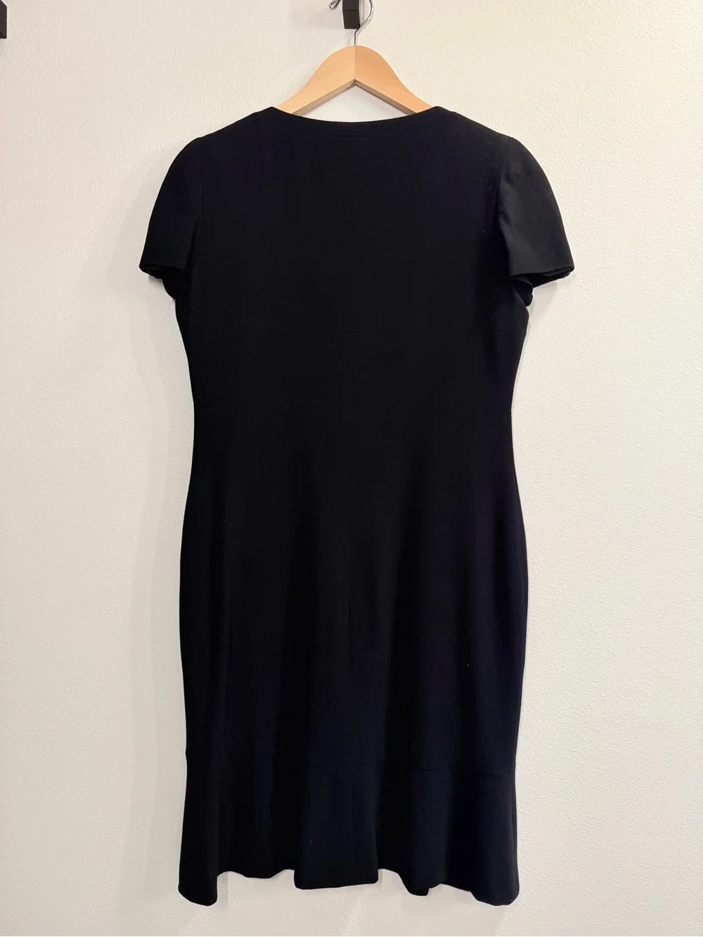 Vintage Chanel Black Short-Sleeve Zip-Front Dress